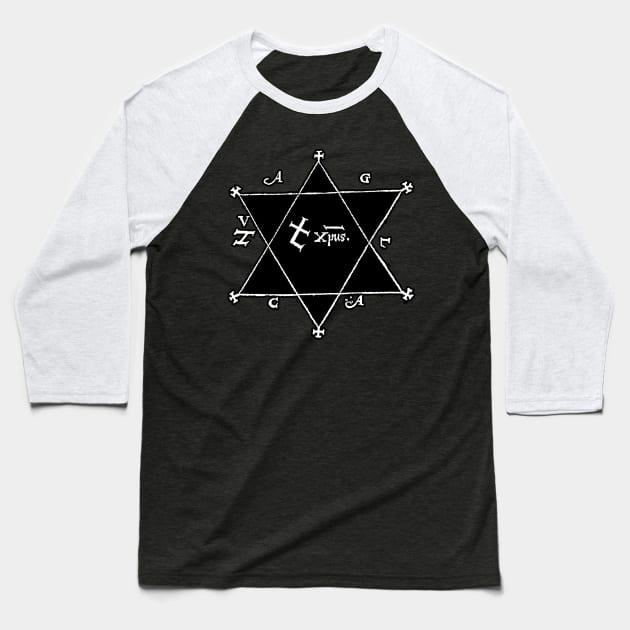 Lamen Hexagram Baseball T-Shirt by MacSquiddles